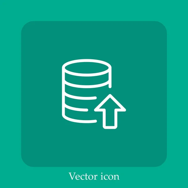 Icono Vector Exportación Icon Line Lineal Con Carrera Editable — Vector de stock