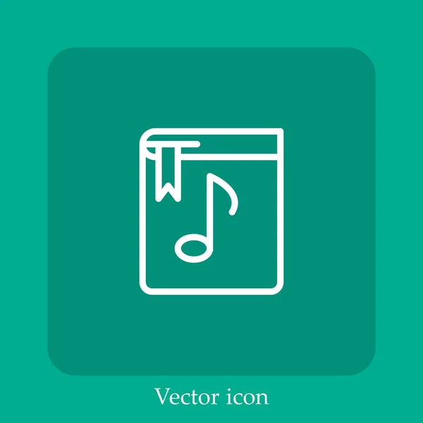Gospel Vector Icono Lineal Icon Line Con Carrera Editable — Vector de stock