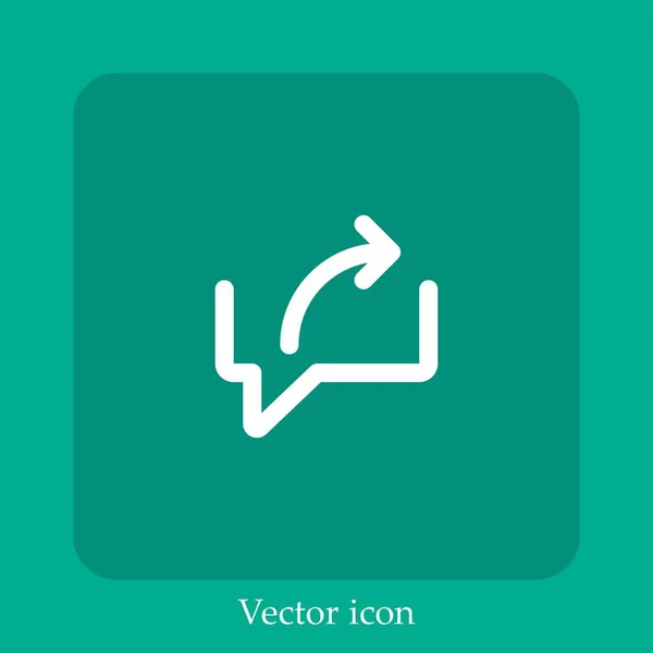 Notizvektorsymbol Lineare Icon Line Mit Editierbarem Strich — Stockvektor