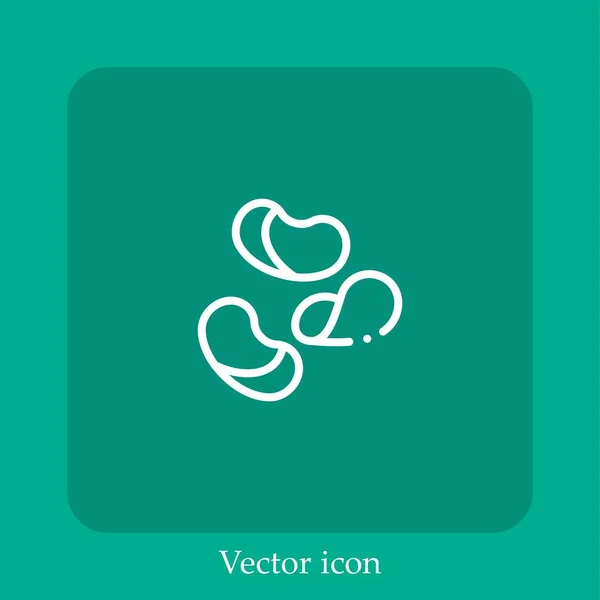 Ícone Vetor Batatas Fritas Linear Icon Line Com Curso Editável — Vetor de Stock