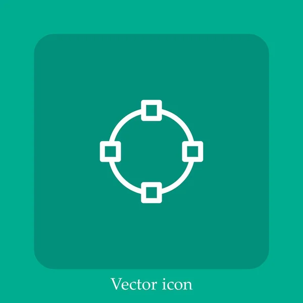 Ícone Vetorial Seleção Linear Icon Line Com Curso Editável — Vetor de Stock