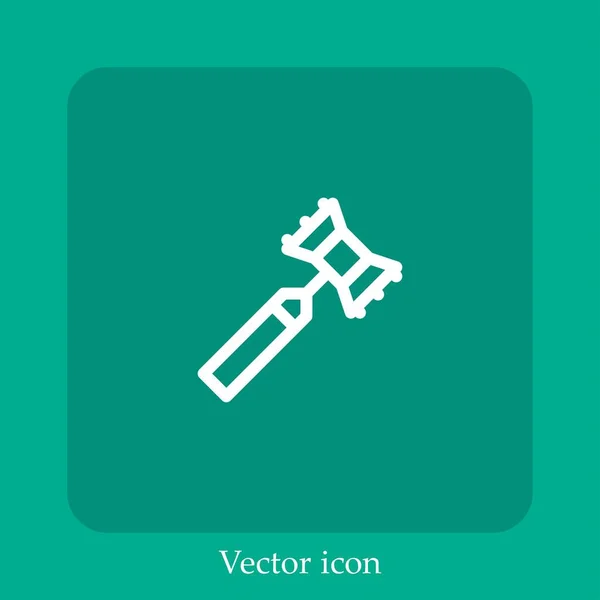 Ícone Vetor Tenderizer Linear Icon Line Com Curso Editável — Vetor de Stock