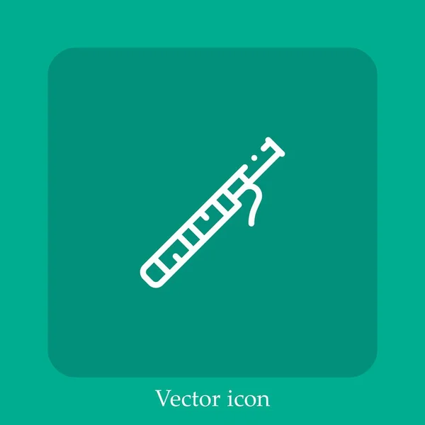 Fagott Vektor Symbol Linear Icon Line Mit Editierbarem Strich — Stockvektor