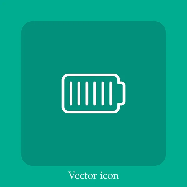 Icono Vector Completo Icon Line Lineal Con Carrera Editable — Vector de stock