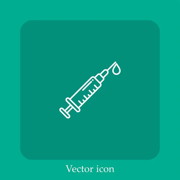 Injection Vector Icon Lineare Icon Line Mit Editierbarem Strich — Stockvektor