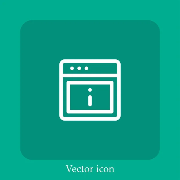Info Vector Icon Linear Icon Line Editable Stroke — Stock Vector