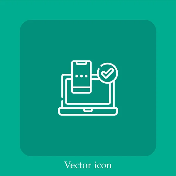 Иконка Вектора Ноутбука — стоковый вектор