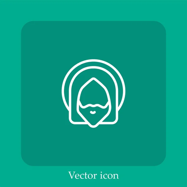 Jesus Vektor Symbol Lineare Icon Line Mit Editierbarem Strich — Stockvektor