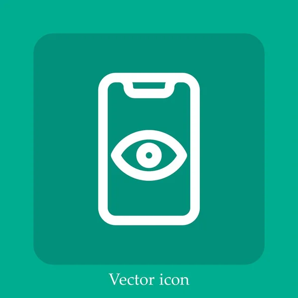 Icono Vector Vivo Icon Line Lineal Con Carrera Editable — Vector de stock