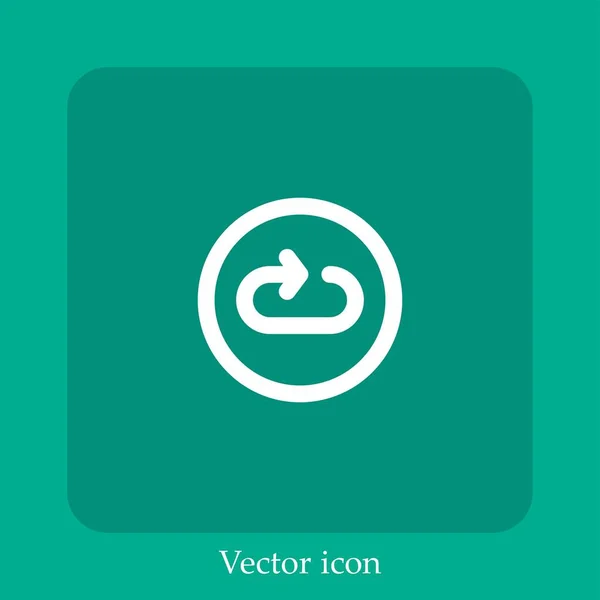 Vektor Symbol Linear Wiederholen Linie Mit Editierbarem Strich — Stockvektor