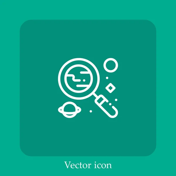 Forschung Vektor Symbol Lineare Icon Line Mit Editierbarem Strich — Stockvektor