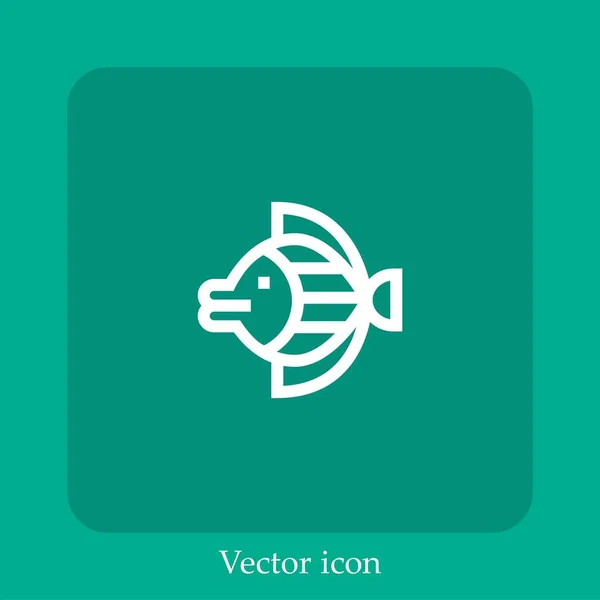 Chirurg Fisch Vektor Symbol Lineare Icon Line Mit Editierbarem Strich — Stockvektor