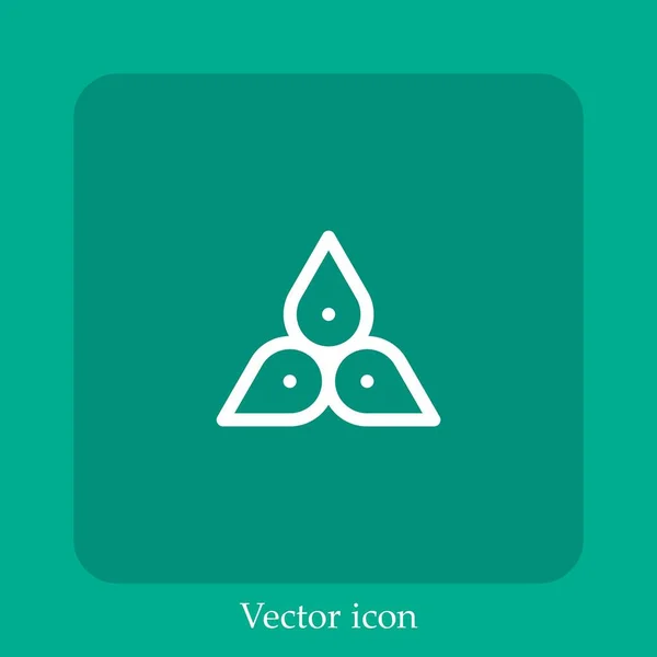 Ícone Vetor Ioga Linear Icon Line Com Curso Editável — Vetor de Stock