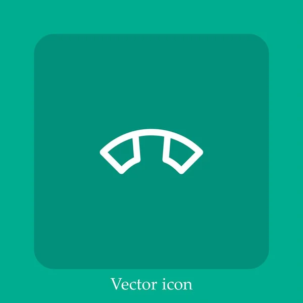 Ende Aufruf Vektor Symbol Lineare Icon Line Mit Editierbarem Strich — Stockvektor