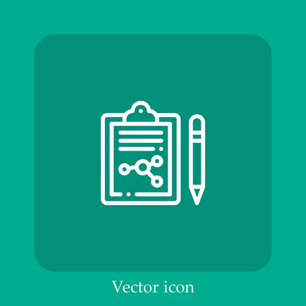 Icône Vectorielle Formule Icône Linéaire Ligne Avec Course Modifiable — Image vectorielle