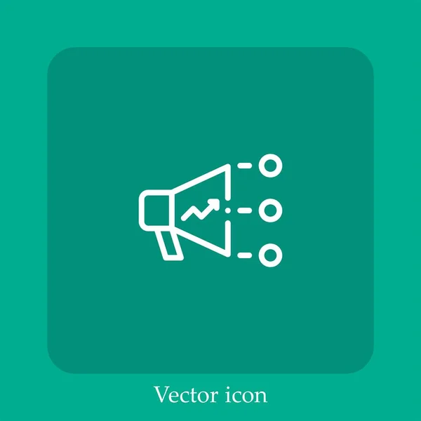 Marketing Vektor Icon Lineare Icon Line Mit Editierbarem Strich — Stockvektor