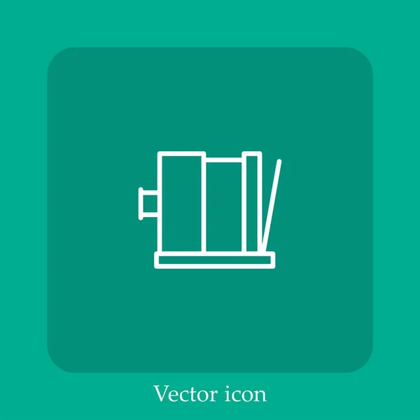 Icône Vectorielle Image Icône Linéaire Ligne Avec Trait Modifiable — Image vectorielle