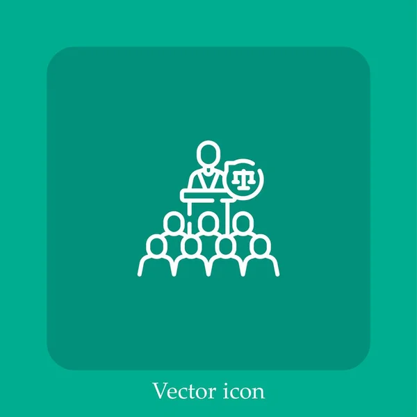 Ícone Vetor Fala Linear Icon Line Com Curso Editável — Vetor de Stock