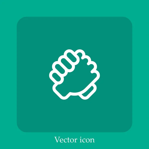 Support Vector Icon Linear Icon Line Editable Stroke — Stock Vector