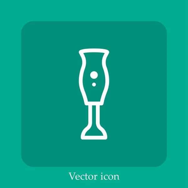 Blender Vector Pictogram Lineair Icon Line Met Bewerkbare Slag — Stockvector