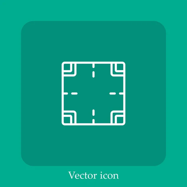 Ícone Vetorial Crossroad Linear Icon Line Com Curso Editável — Vetor de Stock