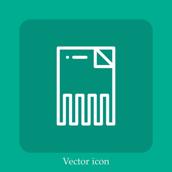 Excluir Ícone Vetorial Linear Icon Line Com Curso Editável — Vetor de Stock