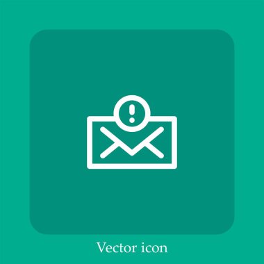 Önemli vektör simgesi doğrusal simgesi. Düzenlenebilir vuruş ile satır