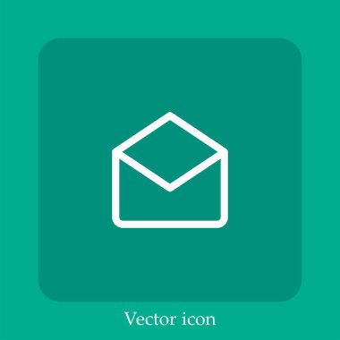 zarf vektör simgesi doğrusal simgesi. Düzenlenebilir vuruş ile satır