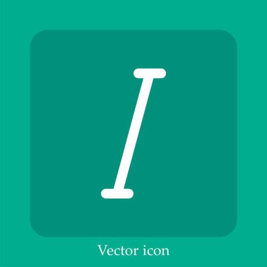 italik vektör simgesi doğrusal simgesi. Düzenlenebilir vuruş çizgisi
