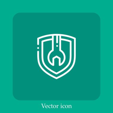 Ayarlar vektör doğrusal simgesi. Düzenlenebilir vuruş çizgisi