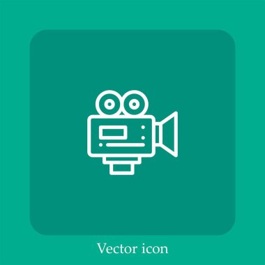 video kamera vektör doğrusal simgesi. Düzenlenebilir vuruşla satır