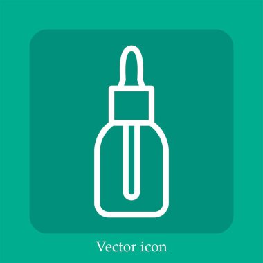 Organik yağ vektörü simgesi doğrusal simgesi. Düzenlenebilir vuruş çizgisi