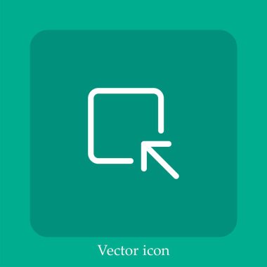 Vektör simgesi doğrusal simgesini küçült. Düzenlenebilir vuruş ile satır