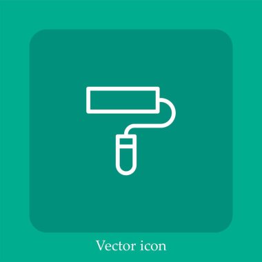 boya silindiri vektör doğrusal simgesi. Düzenlenebilir vuruş çizgisi