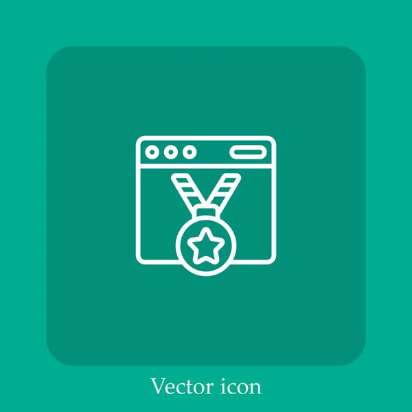 Interface Vector Icon Linear Icon Line Editable Stroke — 스톡 벡터