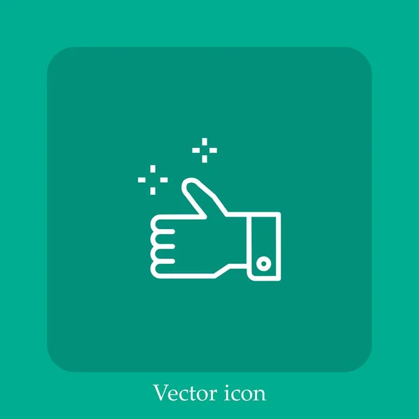 Mint Vektor Ikon Lineáris Ikon Line Szerkeszthető Stroke — Stock Vector