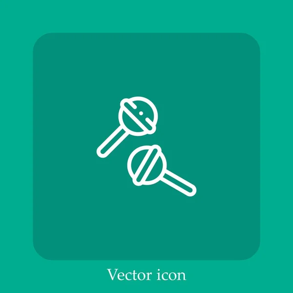 Lutscher Vektor Symbol Lineare Icon Line Mit Editierbarem Strich — Stockvektor