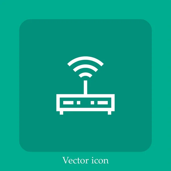 Modem Vektor Symbol Lineare Icon Line Mit Editierbarem Strich — Stockvektor
