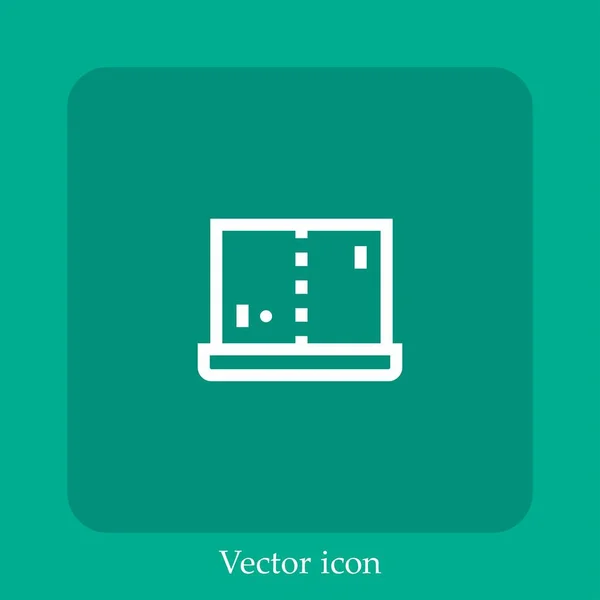 Game Vector Icon Linear Icon Line Editable Stroke — Stock Vector