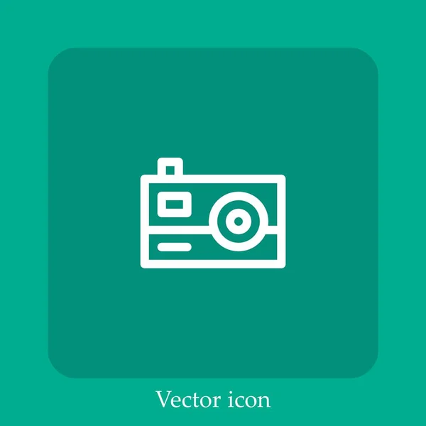 Фото Векторный Значок Linear Icon Line Редактируемым Штрихом — стоковый вектор