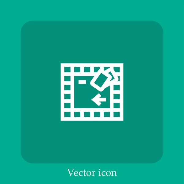 Társasjáték Vektor Ikon Lineáris Ikon Line Szerkeszthető Stroke — Stock Vector