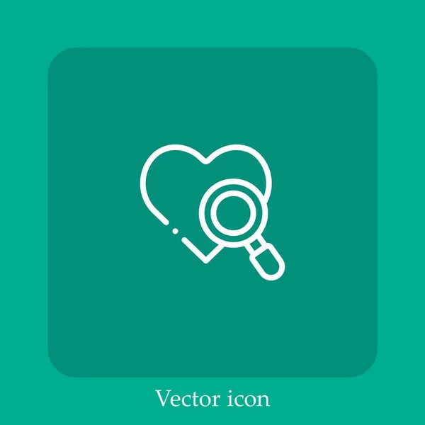 Medizinischer Check Vektor Symbol Lineare Icon Line Mit Editierbarem Strich — Stockvektor
