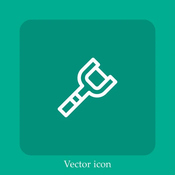 Ícone Vetorial Descascador Linear Icon Line Com Curso Editável — Vetor de Stock