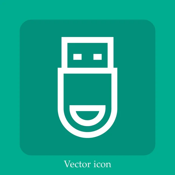 Stick Vektor Symbol Lineare Icon Line Mit Editierbarem Strich — Stockvektor