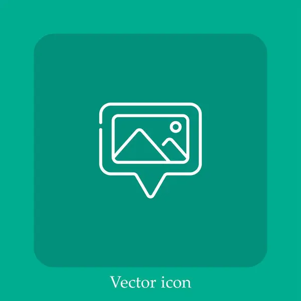 Chat Vector Icon Lineare Icon Line Mit Editierbarem Strich — Stockvektor