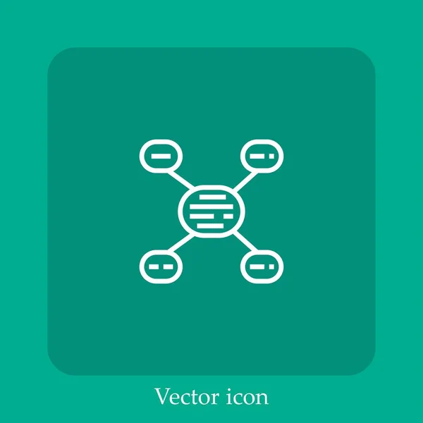 Constructivism Vector Icon Linear Icon Line Editable Stroke — Stock Vector