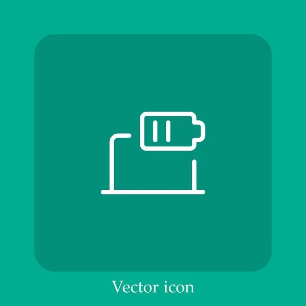 Ícone Vetor Móvel Linear Icon Line Com Curso Editável — Vetor de Stock