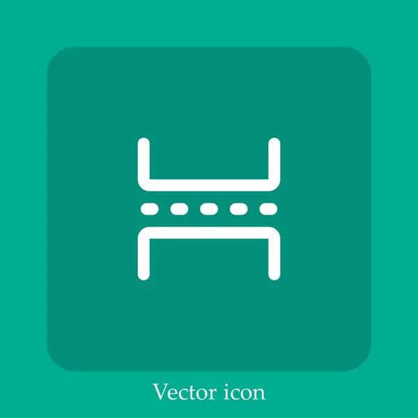 Icono Del Vector Página Icon Line Lineal Con Carrera Editable — Vector de stock