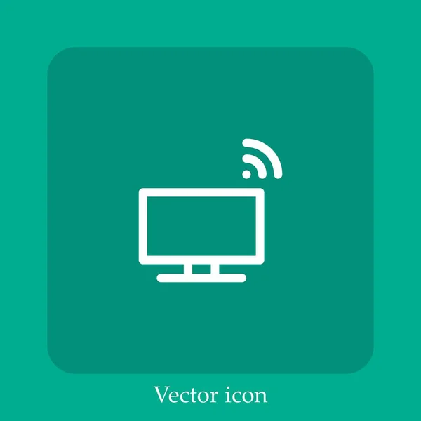 Smart Vektor Icon Lineare Icon Line Mit Editierbarem Strich — Stockvektor