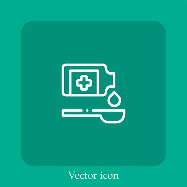 Sirup Vektorsymbol Linear Icon Line Mit Editierbarem Strich — Stockvektor